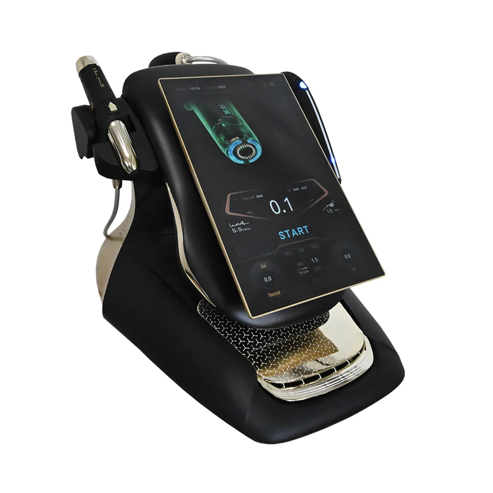 IQUEENTECH 25D 360MAX HIFU RF EMS Anti-Aging Machine left side view