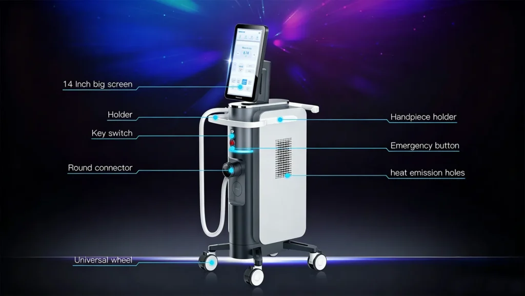 Structure diagram of 808nm diode laser hair removal machine