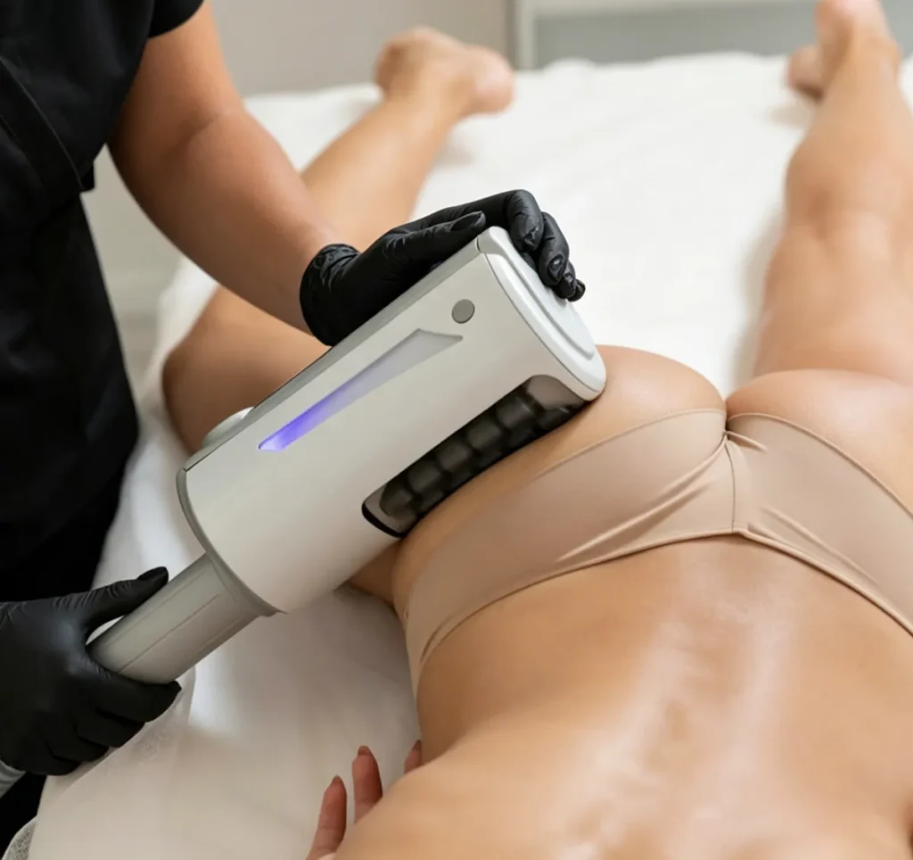 Inner ball cellulite roller massager body contouring treatment