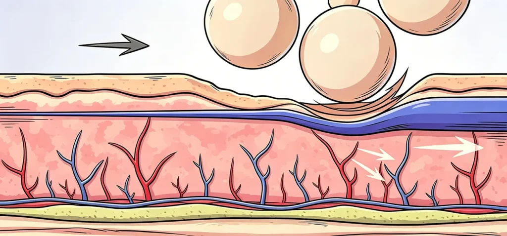 Inner ball cellulite roller massager lymphatic drainage diagram