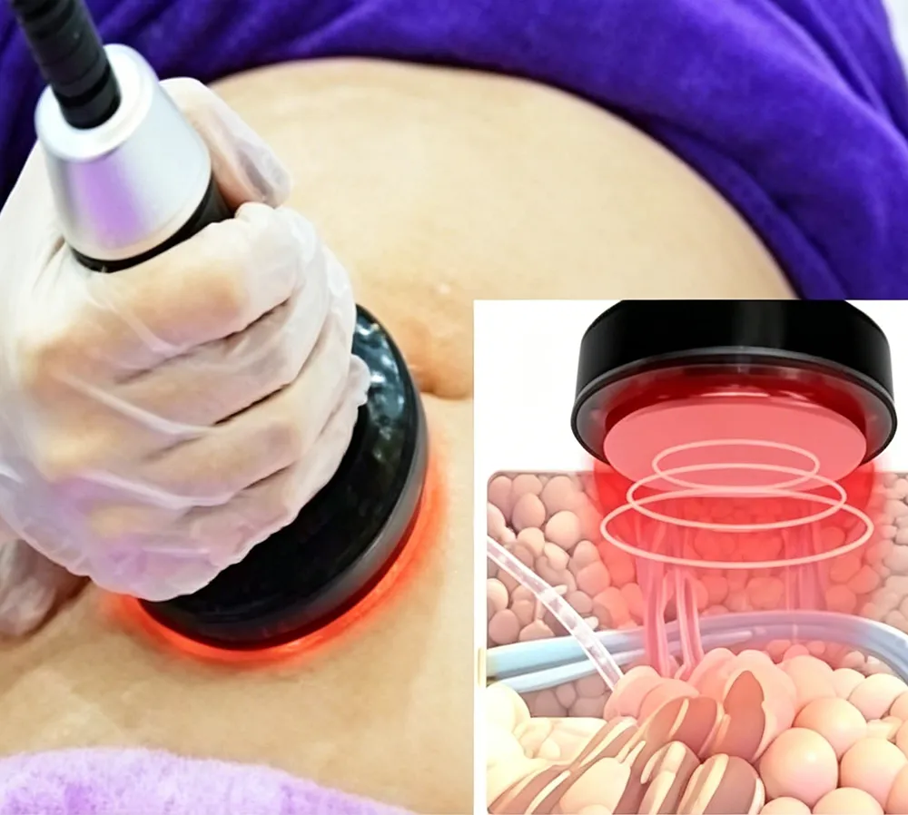 Multifunctional cryolipolysis machine with 40K cavitation for fat reduction and body contouring