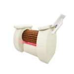 White background actual product photo of lymphatic body roller machine, salon vacuum roller massage device for lymphatic drainage, cellulite reduction and body contouring spa treatment
