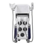 Back view of 360 Degree Cryo Slim Machine with dual cryo handles, commercial cryolipolysis fat freezing slimming equipment with heat dissipation fans and 6 interchangeable 360 surround cooling probes for salon body contour fat reduction treatment