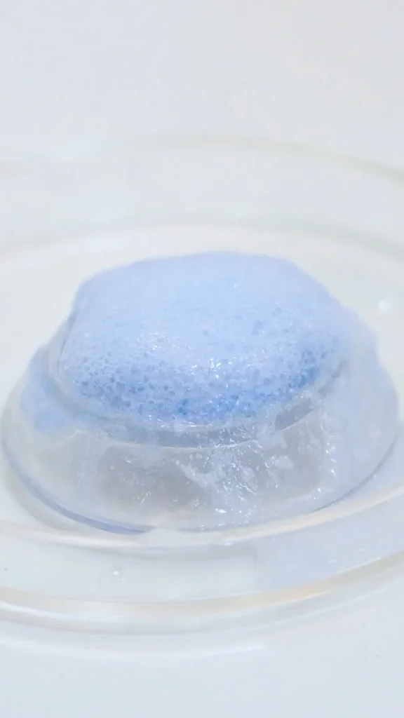 CO2 Bubble Reaction Technical Test of Pod Consumables for Oxygen Facial Machine, Lab Test Showing Carbon Dioxide Foaming Effect of Oxygen Facial Pods