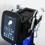 machine hydradermabrasion vue haut-droite appareil 10 en 1 poignées soin visage professionnel