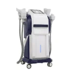 Left side view of 360 Surrounded Cryo Slimming Machine with 4 cryo handles, professional cryolipolysis fat freezing body contouring salon equipment