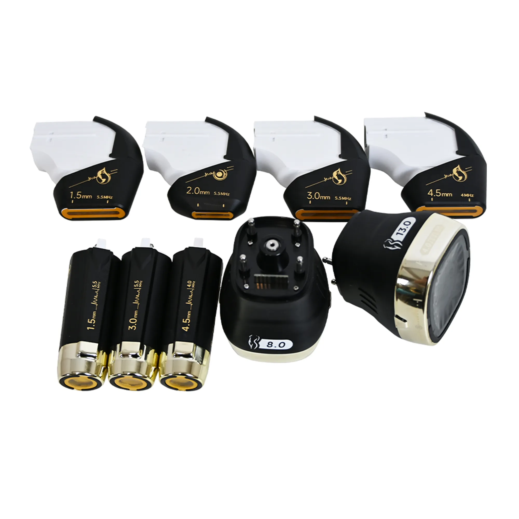 Machine HIFU 25D-360Max ensemble des cartouches et poignées applicatrices multifonctions