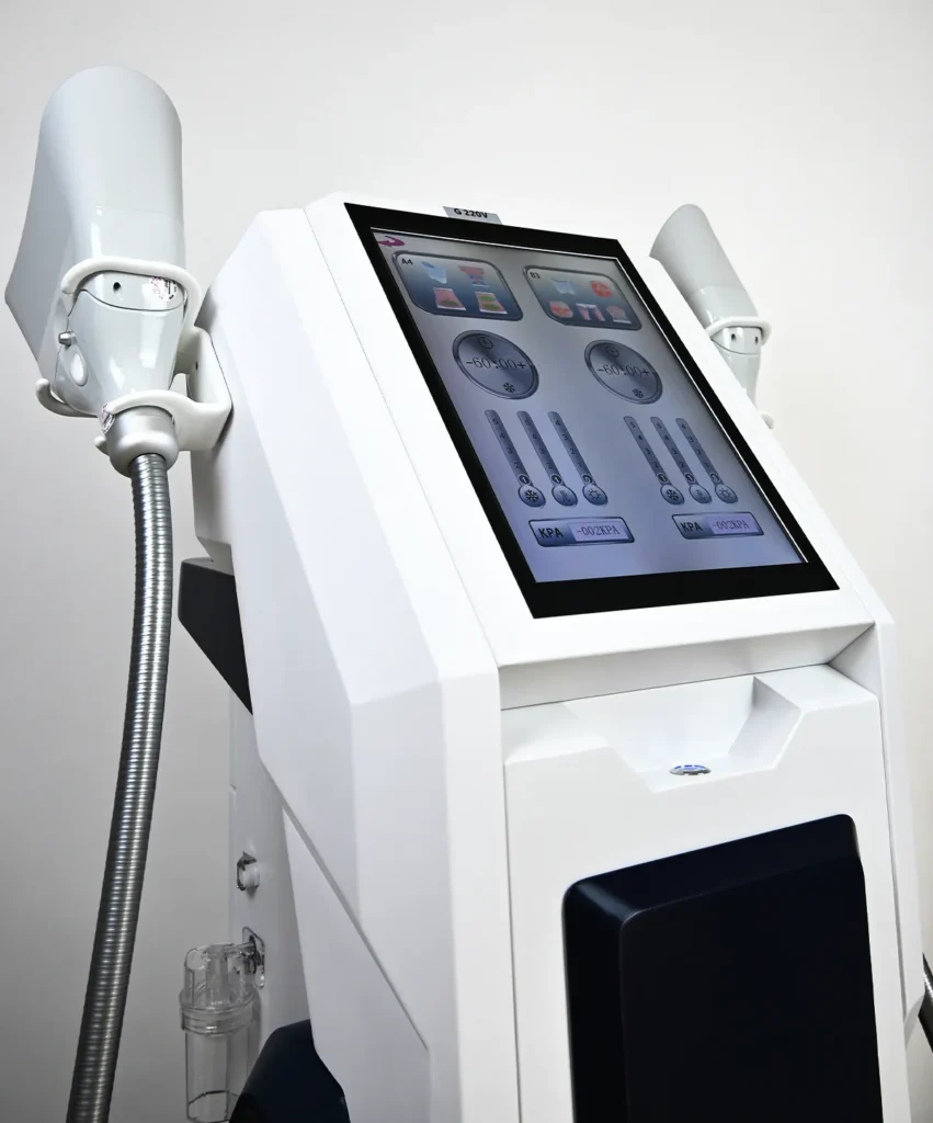 Machine Cryolipolyse 360° détail écran tactile appareil cryo amincissant professionnel