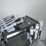 Smart Ice Blue Portable Hydro Dermabrasion Machine Rear Angle View with All Handpieces