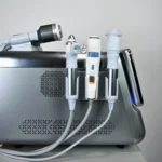 Smart Ice Blue Portable Hydro Dermabrasion Machine Side View Display with Handpieces