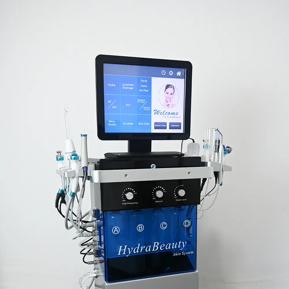 Appareil Hydrodermabrasion Multifonctionnelle 15 en 1, image principale montrant l'ensemble de la machine pour l'étape d'installation