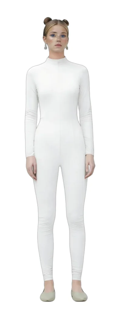 Appareil rouleau massage drainage lymphatique tenue de travail pour soin corporel, combinaison blanche de praticienne pour drainage lymphatique en institut