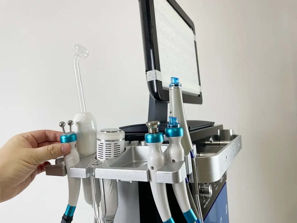 Install micro current handle for 15 in 1 Hydradermabrasion Machine
