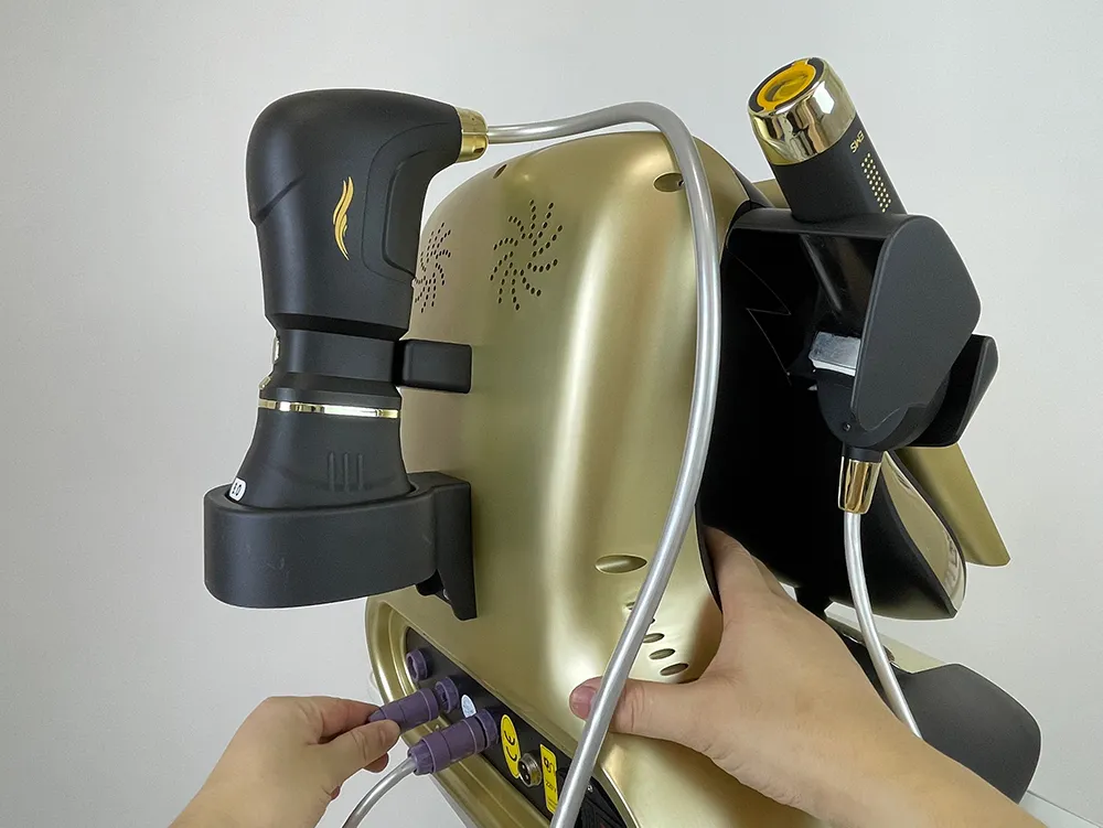 Plug in the connecting cable of 18RS handle for 25D 360 MAX HIFU machine, professional HIFU anti-aging beauty salon equipment
