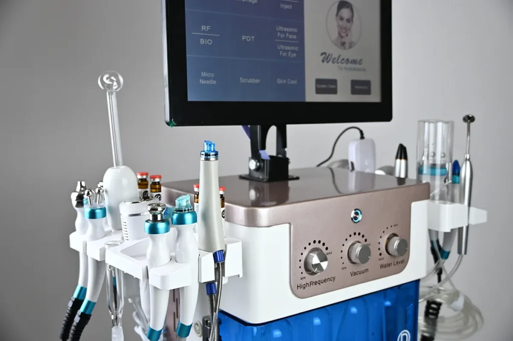 15 in 1 Hydrodermabrasion Facial Machine with multiple handpieces, professional beauty machine for salon facial skin treatment