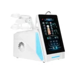 Left side view of Piezoelectric Focused Shockwave Therapy Machine for physiotherapy pain treatment