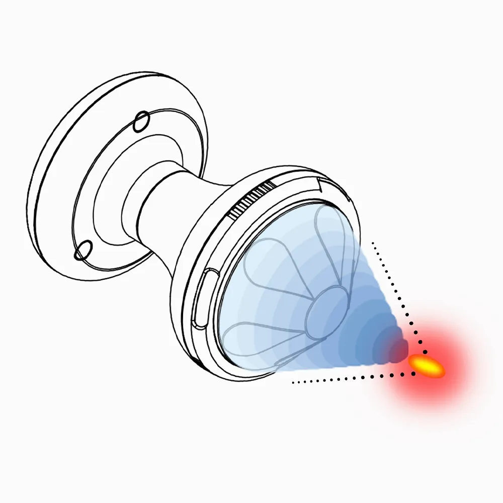 Working principle diagram of Piezoelectric Focused Shockwave Therapy Machine, focused shockwave penetration schematic