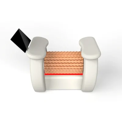 White background main product image of lymphatic body roller machine, vacuum roller massage equipment for salon lymphatic drainage, cellulite reduction and body contouring treatment